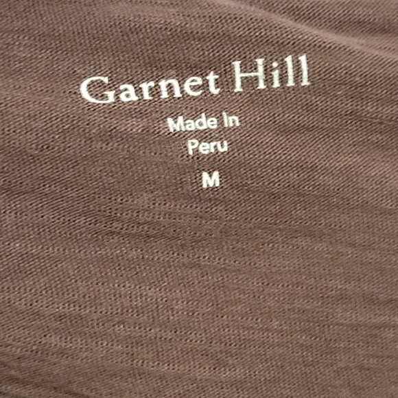 Garnet Hill Brown Organic Pima Cotton Top - Picture 6 of 7